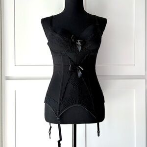 Black lace corset top
